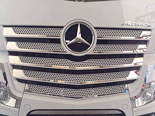 Luxell Kühlergrillabdeckungs-Set, Chrom, passend für Actros MP4 [2013+] [breite Kabine] [11-teilig]