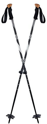 Atlas Unisex – Erwachsene Schneeschuhe Atlas 2 PC Poles - Black - ADJ - 16E1000