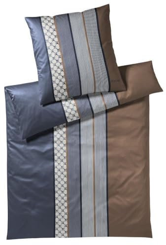 Joop! Bettwäsche Cornflower Stripe deep Ocean 1 Bettbezug 140 x 220 cm + 1 Kissenbezug 70 x 90 cm