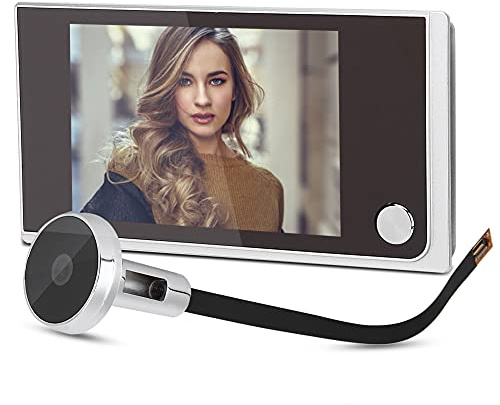 FILFEEL 3,5 digitaler LCD Tür Betrachter, 120-Grad-Guckloch Betrachter Fotovisuelle Überwachung Elektronische Cat-Eye-Kamera (24-Stunden-Überwachung)