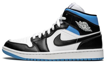 Nike WMNS Air Jordan 1 Mid Basketballschuh für Damen, blau/weiß, 39 EU