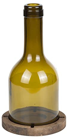 Joy Kitchen Kerzenhalter Teelichter - Vini | Holzkerzenhalter Weinflasche | Kerzentablett | Kerzen | Teelichter | Teelichthalter | wiederverwertete Materialien