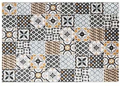 Vente-unique - Tapis Effet Carreaux de Ciment ORNICO - 160 x 230 cm - Multicolore