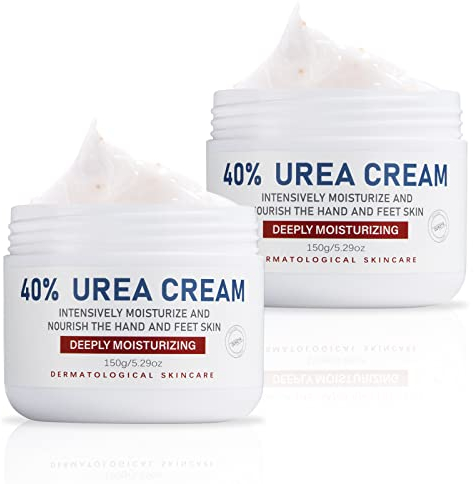OUKEYA Urea-Creme 40 Prozent für Fuß und Hände, Urea-Fuß, Harnstoffcreme für Trockene, Rissige Füße, Anti Hornhaut, 40 Pro Urea-Lotion für Fersen, Ellenbogen, Maximaler Stärke (150 g (2er-Packung))