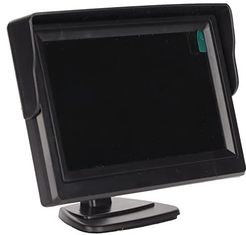 VBESTLIFE Moniteur de Sauvegarde sur Tableau de Bord de Voiture, écran LCD Couleur 4,3 Pouces, Prend en la Caméra de Voiture, DVD, VCD, STB, Récepteur, Moniteur de Voiture étanche TFT
