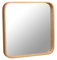 Quadratischer Wandspiegel 40cm | Spiegel mit quadratischem Holzrahmen in Braun Beige | Badspiegel, Wandspiegel Flur, Wohnzimmer Spiegel | Wandmontage, einfach aufzuhängen