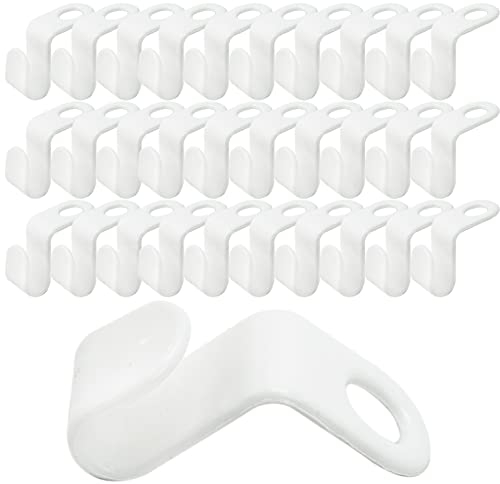 30 Unids Ganchos De Conexión En Cascada para Ahorrar Espacio, Mini Ganchos De Ropa En Cascada Blanco,Conector De Percha De Ropa Ganchos para Organizar El Armario