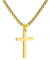 RWQIAN Kreuzkette Herren Kreuz kette Gold 20 Edelstahl Jungen Anhänger Kreuz Halskette Schmuck für Damen