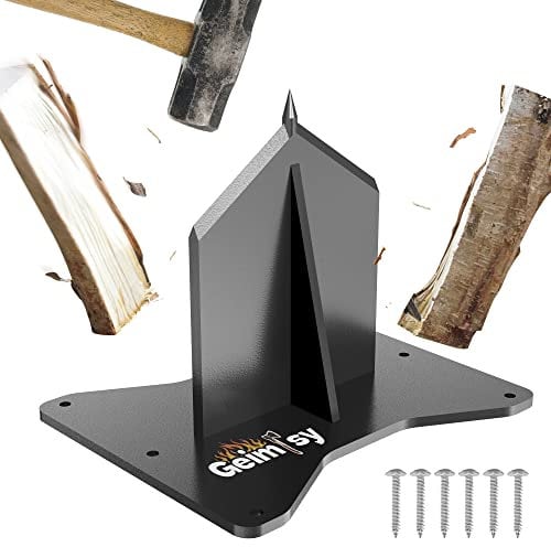 Geimrsy Firewood Kindling Splitter for Wood Stove Fireplace and Fire Pits, High Strength Structural Manual Log Splitter, Kindling Wood Splitter Cracker Wedge for outdoor, Pointed head (Style-B)