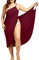 Gellmall Sarong Wrap Oversize Bikini Cover Up Träger Rückenfrei Wickeltuch Strandtuch Urlaub Lange Strandkleider Towel Pareos Weinrot M