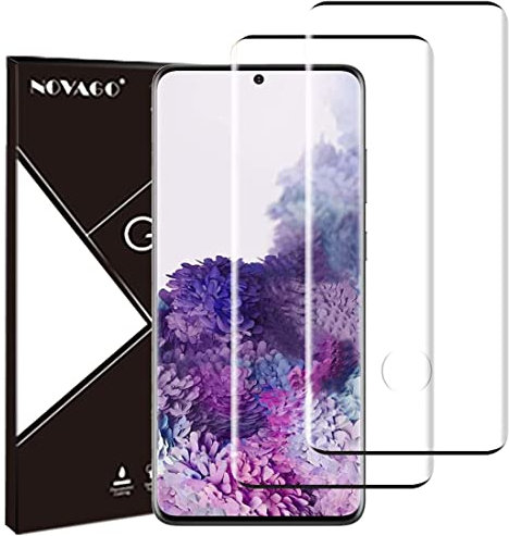 NOVAGO Compatible avec Samsung Galaxy S20 Plus - Pack de 2 Films Protection écran Verre trempé résistant 3D incurvé Couvre Tout écran