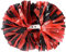 Hooshing Cheerleading-Pompons, schwarz und rot, professionelle Cheerleading-Pompons mit Schlagstock-Griff für Cheer Squad Team Sport Spirited Party Dance Training