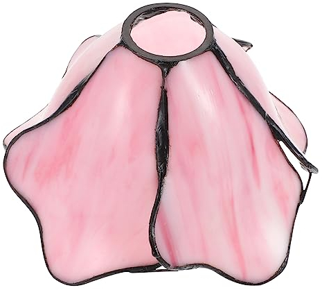DECHOUS Tulip Glass Lamp Shades Flor De La Pantalla Reemplazo De La Lámpara De Mesa De Vidrio Manchado Cubierta De La Lámpara Lámpara De Tonos Flor Luz Cubierta Para La Lámpara De Mesa De