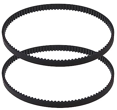 SG Store 2pcs Courroie d'entraînement en Caoutchouc Compatible avec Makita 9910 9911 Ponceuse Ceinture de Rechange en Boucle Fermée 6mm Largeur 300mm Circonférence 3mm Pas de Dent, Noir 300-3M-6