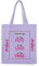 Mr. Gadgets Shopper Personalizzabile 100% cotone riutilizzabile-Con manici lunghezza 67cm -Dimentisoni 38x42 (LILLA)