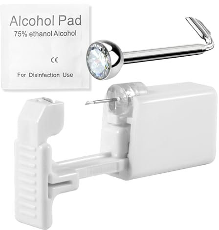 Pistole Piercer Monouso Veloce WARRIOR 6pz sicurezza e indolore per NostrilGioielli tamponi alcolici Sterile Adatto a donne e uomini