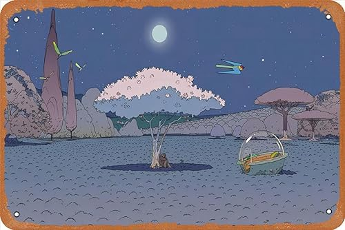 World of Edena Moebius, The World of Edena, Les Jardins Dedena, Arzach, Comic Book Fantasy Wall Decor Art Print Poster Vintage Tin for