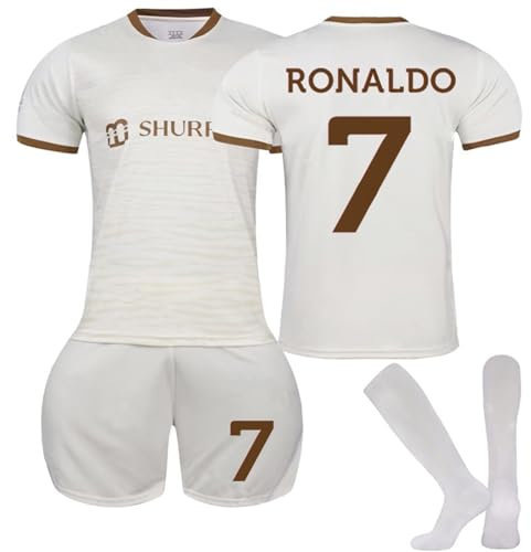 Generic Al NASSR 23/24 Fußball Trikot, Nr.7 Hause/Auswärts Fußball Trikot für Kinder Erwachsener, Fussball Trikots Shorts und Socken Anzug Jungen Herren