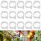 XIAGAW Pflanzenstützklammer, 50 Stück Tomatenclips, Pflanzenklammern Klein, Pflanzenclips Kletterhilfe Pflanzen, Tomaten Rankhilfe Klammern, Kunststoff Tomatenklammern für Kletterpflanzen (Weiß)