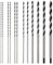 Extra Long 12 Brad Point Wood Drill Bit Set12PCS (1/8-1/2) Carbon Steel Long Drill Bits for Wood, Hardwood, Plywood, Plastic