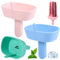 Hejo 4 Pezzi Porta Ghiaccioli Antigoccia, Supporto per Ghiaccioli in Silicone per Bambini, Portaghiaccio Riutilizzabile con Cannuccia per Casa, Gadget, Feste Estive (Rosa, Blu, Verde, Rosa chiaro)