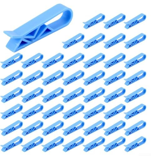 Lot de 50 supports à clip pour poubelle, taille compacte, facile à fixer et à fixer, maintient fermement le sac poubelle