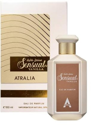 Atralia Sensual Vanilla Eau de Parfum Unisex 100ML – Verführerischer Duft mit Noten von Mandel, Kokosnuss und Vanille für luxuriöse Sinnlichkeit und Eleganz