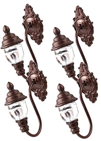 HEMOTON 4 Stück Modell Wandleuchte Mini-Kronleuchter Miniaturen Lebensmittelbehälter mit Deckel Modellbau Material lampen für puppenstuben Mikrolandschaftsdekorationen Mini-Wandlampen Abs