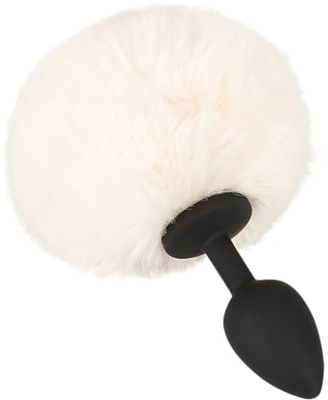 You2Toys Fluffy Tail - erotischer Butt-Plug zur analen Stimulation, mit fluffigem Puschel, in Weiß | 1er Pack