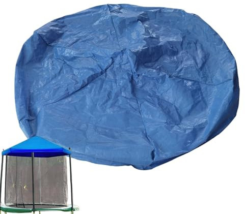 Housse D'ombrage pour Trampoline, 180/240/ 360cm /420/480cm Rotection Solaire Anti-UV/Imperméable - Housse De Protection Bleue Peu Encombrante, Housse De Trampoline Rési