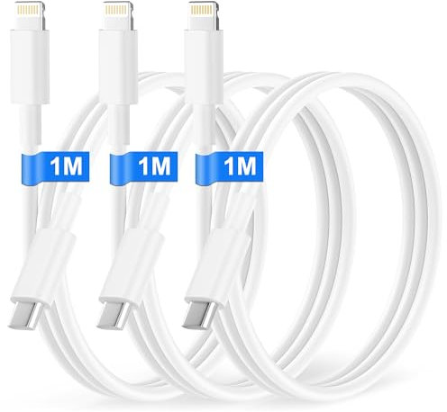 USB C Lightning Kabel 1M 3Pack [Apple MFi Zertifiziert] iPhone Ladekabel USB C iPhone Kabel Type C auf Lightning Schnellladekabel für Apple iPhone 14 Pro Max/14 Plus/13/12/11/Mini/XR/XS/X/SE/8