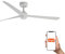 Faro Sfera Ventilatore da soffitto a 3 pale di medie dimensioni, bianco opaco, sistema Tuya Smart