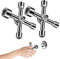 Clé Triangle, 2 pièces Cle Triangle, Clé Triangle Poubelle, Clef Triangle 4 Voies 5 Tailles Diamètre Intérieur 5 mm/8 mm/9 mm/10 mm/13 mm pour Boîtes Électriques, Gaz, Eau, Compteurs Électriques
