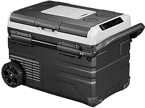 Car refrigerator 60 Liters Car Refrigerator Refrigeration CompressorPortable Freezer, Dual Zone APP Control, Electric Compressor Cooler 12/24V, Travel, Camping (Color : A, Size : 12v 110V 22
