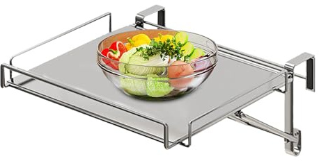 dewdat Organizzatore Porta Anteriore Armadio | Scalda Asciugamani Piegevole Sopra Ante Armadio - Gancio Mensola Acciaio Per Stoviglie Cucina Bagno Camera