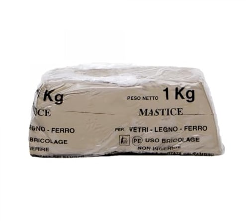 OPIROS Mastice Sigillante Pronto Uso Stucco Per Vetri Legno Ferro Uso Bricolage (Kg. 1)