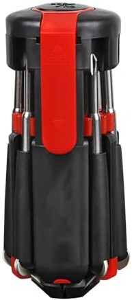 Tyenaza Destornillador 8 en 1 con Linterna LED, Herramienta de antorcha Multifuncional, combinación de Ranura Cruzada para Uso Industrial