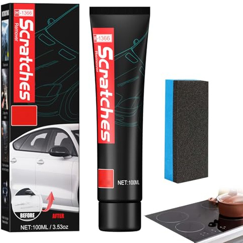 Glass Stovetop Scratch Repair Kit, Kratzer-Reparaturset für Glaskochfeld, Polierwachs für Glaskeramik-Kochfelder, Reiniger für Glaskeramik- und Induktionskochfeld, Politur für Küche, Auto (100ML)