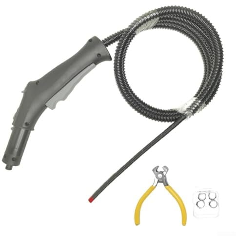 Tuyau de rechange pour nettoyeur vapeur avec poignée de commande pour Karcher SC1 SC2 SC3 SC4 2500, kit d'accessoires pour tuyau à vapeur gris (1 lot de tuyaux à vapeur)