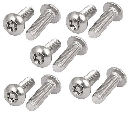 sourcing map 10 Stück M5x16mm 304 Edelstahl Linsenkopf Torx Schrauben Linsenschrauben DE de