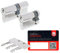 ABUS Schließzylinder Profilzylinder C73 N+G GS gleichschließend Lagerschließung inkl. 3 Schlüssel inkl. ToniTec CodeCard Größe 40/50mm