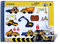 Maisto Volvo 512376 Lot de 6 Voitures de Chantier avec Accessoires de Chantier tels Que pylônes et Panneaux 8 cm