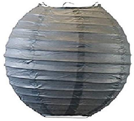 Matissa Papierlaternen, runder Lampenschirm, für Hochzeit, Geburtstag, 10/15/20/25/31/36/41 cm, grau, 8(20CM)