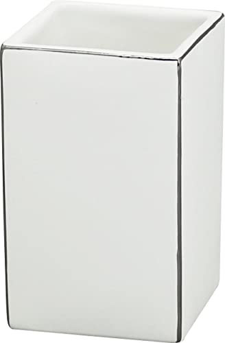 Trend Line Zahnputzbecher weiß Zahnbürstenhalter Badbecher Becher