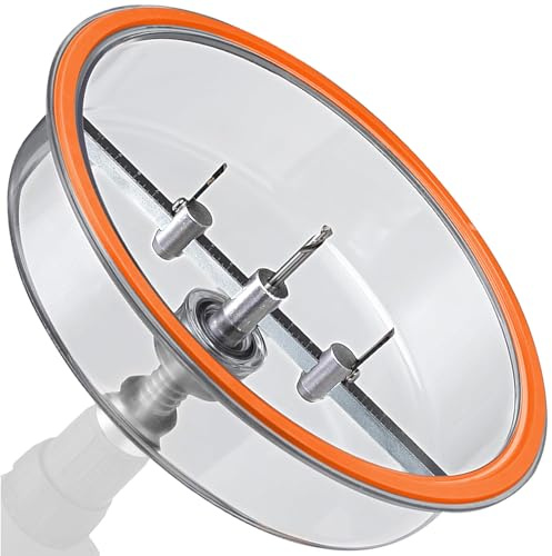 Jonard Tools AHC-10, Professional Grade Round Hole Saw Cutter, Includes Dust Shield and Case, Cuts Plywood Plasterboard Sheetrock Acrylic Up to 1 1/16” Thick, Adjustable Hole Size 2.2” to 10”