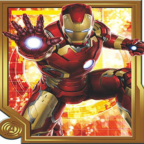 Better Selection DIY 5D Diamond Art Kit Full Drill Iron Man Gun Preparation Embroidery Cross Stitch DIY Art Craft Home Wall Décor(Diamond Art Tool Included) 11.81x15.75 inch