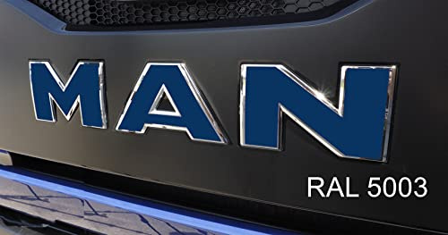 W.B.A. Aufkleber passend für Man Emblem TGX/TGS Euro 6 ab Bj. 2013 RAL Blautöne (RAL 5003, TGX)