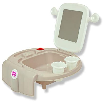 OKBABY Space - Mini lavabo para ayudar al niño a experimentar la higiene personal con diversión - Gris