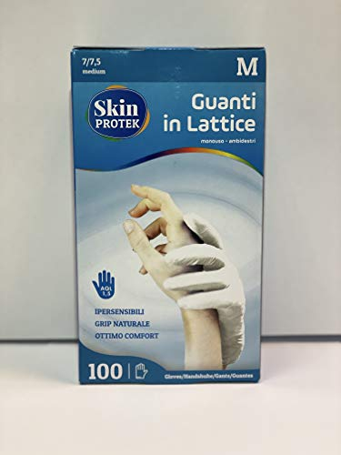 Skin Protek - Guanti Monouso in lattice (M)