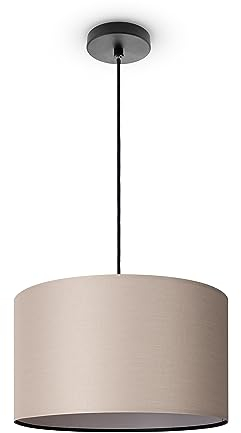 Paco Home Deckenlampe Pendellampe Aus Aluminium Und Stoff Hängelampe Ø38cm Breit Wohnzimmerlampe Esstisch Esszimmerlampe E27 Einfarbig 1 Flammig